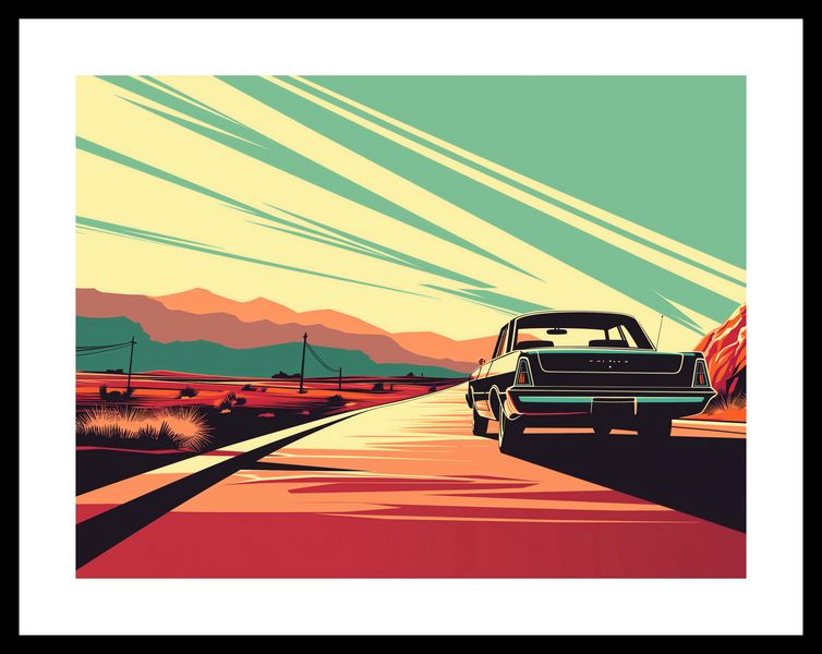 Plakat 40x30cm Droga przez Pustynię zdjęcie 3