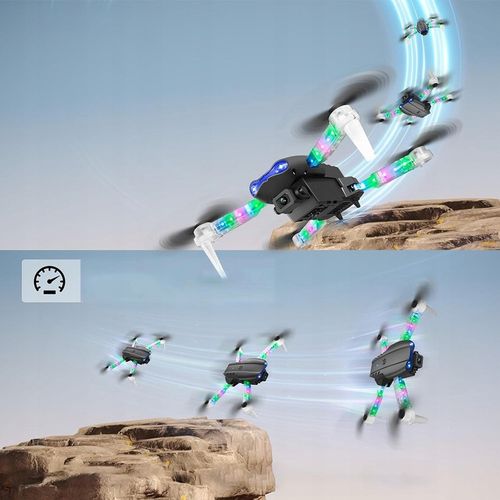 INTELLIGENT ZESTAW DRON Z 2 KAMERĄ WIFI LED JEDEN PRZYCISK STARTU/LĄDOWANIA na Arena.pl