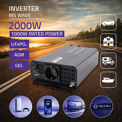Qoltec przetwornica 12V/230V 1000W USB na Arena.pl