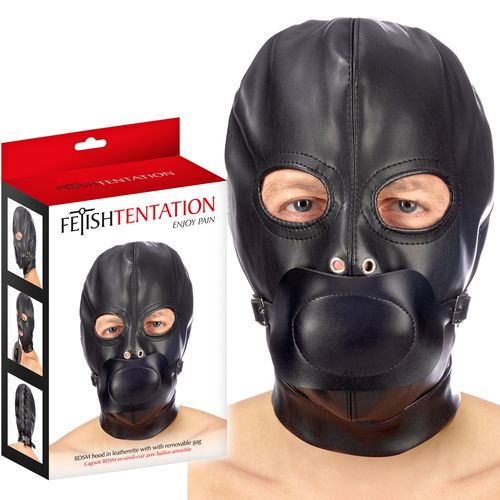 maska hood in leatherette with removable gag na Arena.pl