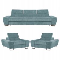 Zestaw mebli wypoczynkowych Savio Sofa 3os fotele j. zieleń
