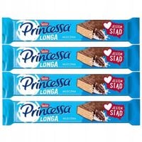 Princessa Longa Wafel z kremem kakaowym oblany mleczną czekoladą 40 g x 4