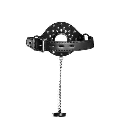 open mouth gag with plug stopper   black na Arena.pl