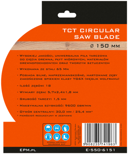 piła spiekowa 150mm 18 zębów - e-550-6151 na Arena.pl