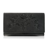 portfel damski skórzany duży vintage paolo peruzzi t-05-bl