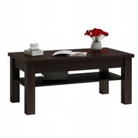 ŁAWA ŁAWOSTÓŁ STOLIK ROZKŁADANA Z PÓŁKA WENGE