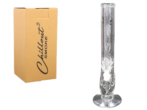 Bongo Lodowe Wygięte Chillout Smoke Wysokość 40 cm z Listkami Marihuany na Arena.pl