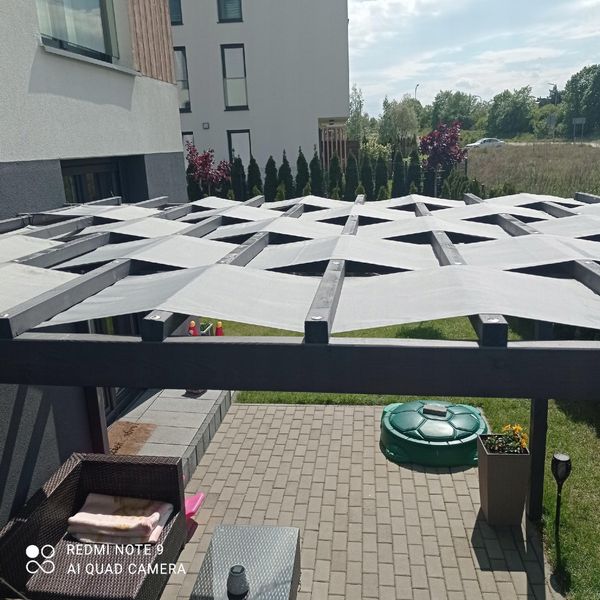PASY ALTANOWY ŻAGIEL PRZECIWSŁONECZNY WODOSZCZELNY NA PERGOLĘ SZARY 0,5X5 zdjęcie 8