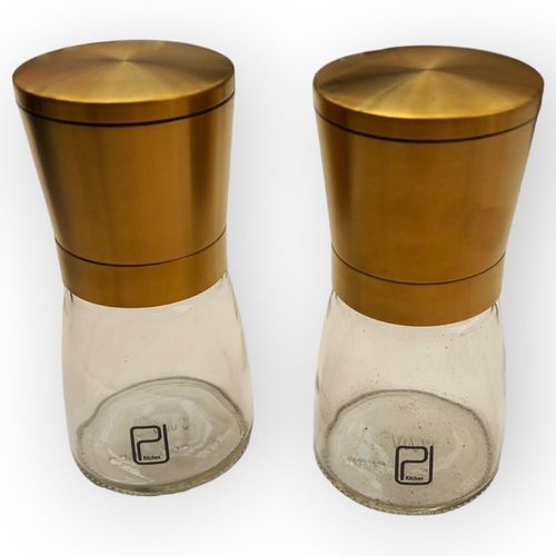 Mosiężne 2 Młynki Sól/Pieprz Regulowana Grubość na Arena.pl