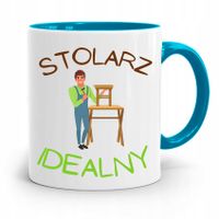 Kubek Błękitny Stolarza Stolarz Idealny Z Nadrukiem Ze Zdjęciem