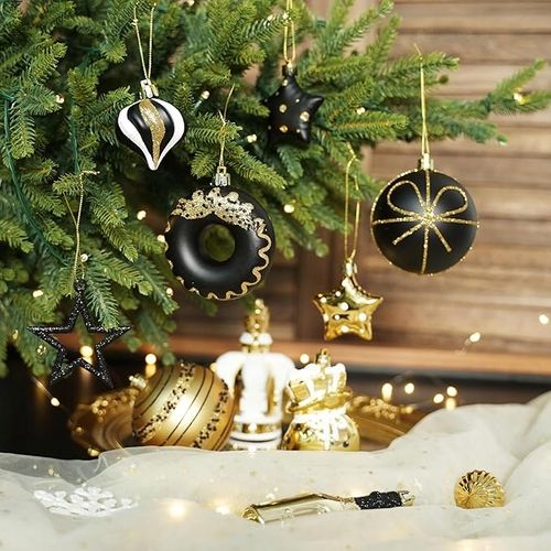 70 sztuk zestaw ozdób choinkowych nietłukące plastikowe bombki na choinkę na Arena.pl