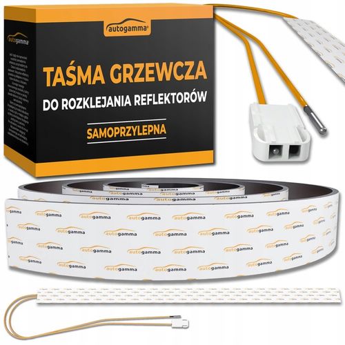 Taśma grzewcza do rozklejania reflektorów lamp samoprzylepna twardy klej na Arena.pl