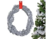 Łańcuch choinkowy metaliczny gęsty girlanda na choinkę 2m srebrny