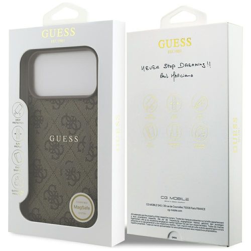etui guess 4g ring classic logo magsafe  do iphone 17 pro max brązowy na Arena.pl