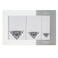 Zestaw ręczników Laura biały 3 szt. bawełna 400 GSM komplet