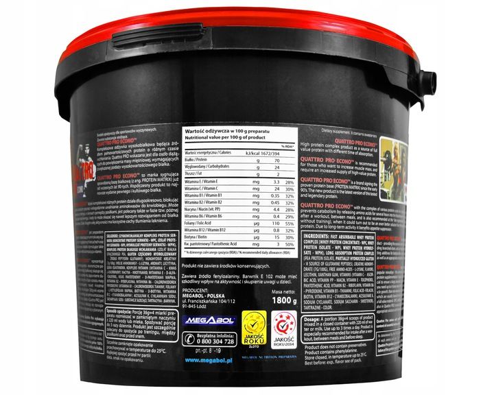 Quattro Pro dobre białko Odżywka Białkowa +Gratis zdjęcie 2