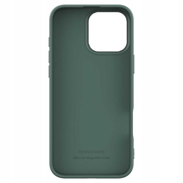 Spacecase Silicone Magnetic Case Iphone 16 Pro Max Green zdjęcie 4