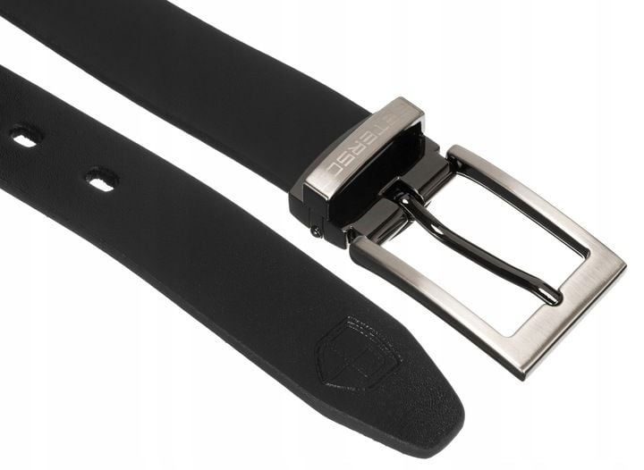 PETERSON męski pasek do spodni garnituru skórzany elegancki + pudełko zdjęcie 9