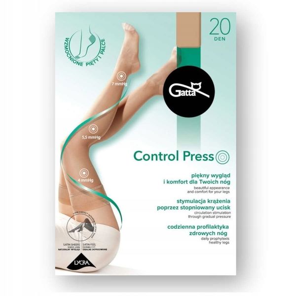 GATTA Pończochy Control Press czarne 1/2 zdjęcie 1