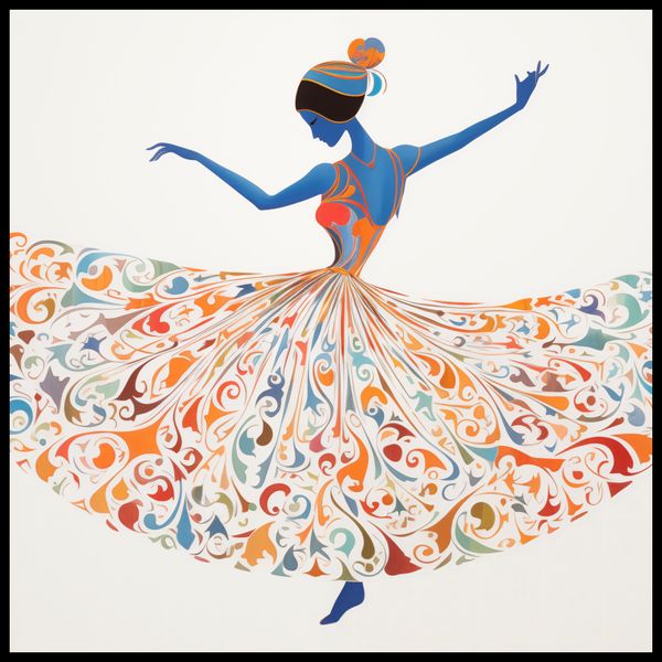 Plakat 100x100cm Wirująca Balerina zdjęcie 2