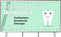 BANER REKLAMOWY 200x100 cm plandeka duży wybór STOMATOLOGIA dziecięca