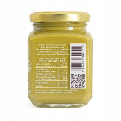 Krem Pistacjowy Sycylijski 200g Gusto Buon Gusto Pasta Orzechowa do Smarowa na Arena.pl