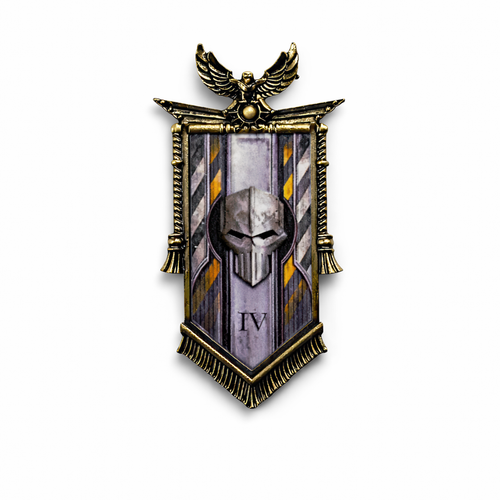 Iron Warriors Banner | 22 cm | Metal | Magnes | Warhammer 40k na Arena.pl
