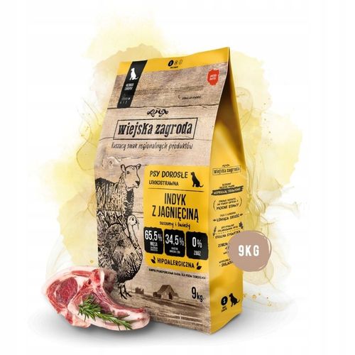 Wiejska Zagroda Karma sucha dla psa INDYK z JAGNIĘCINĄ Małe rasy S 9kg na Arena.pl