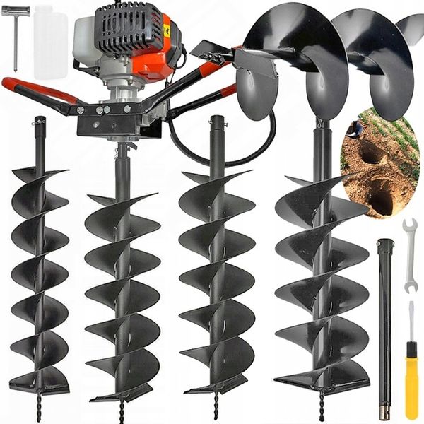 WIERTNICA GLEBOWA ŚWIDER SPALINOWY do gleby + WIERTŁA 10/15/20CM PRZEDŁUŻKA zdjęcie 1