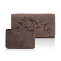 zestaw prezentowy zup-36-br portfel damski skórzany t-01 etui na klucze