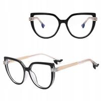 Stylion okulary zerówki kocie czarny