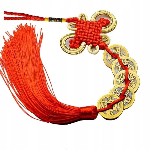 BRELOCZEK SZNUR TALIZAM FENG SHUI CHIŃSKA MONETA SZCZĘŚCIE TALISMAN LUCK zdjęcie 1