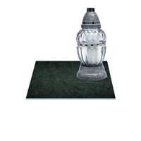 SZKLANA PODSTAWKA POD ZNICZE Z DEDYKACJĄ 30x30cm Zieleń 37f