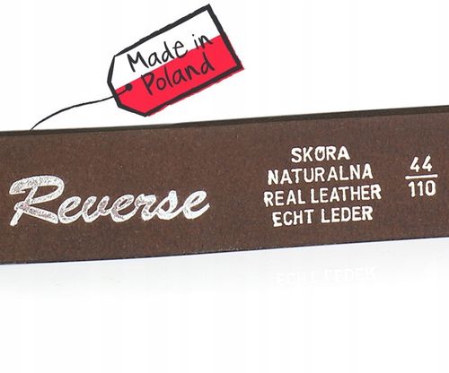 REVERSE PASEK SKÓRZANY MĘSKI DO SPODNI AUTOMAT BRĄZOWY SKÓRA NATURALNA 100 na Arena.pl