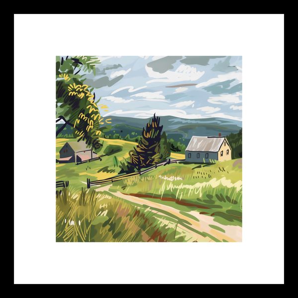 Plakat 20x20cm Bujna Wieś zdjęcie 3