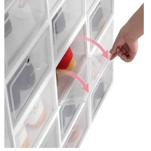 Organizer na buty pudełko pojemnik z klapą szafka składana modułowa na Arena.pl