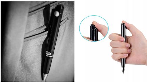 DŁUGOPIS REJESTRATOR SZPIEGOWSKI Z WBUDOWANYM DYKTAFONEM PODSŁUCHEM 16GB na Arena.pl