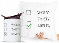 Zestaw Poduszka + Kubek Dla Jubilera Prezent Z Nadrukiem Ze Zdjęciem