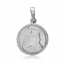 SREBRNY MEDALIK Z MATKĄ BOSKĄ PRÓBA SREBRA 925 GRAWER GRATIS!