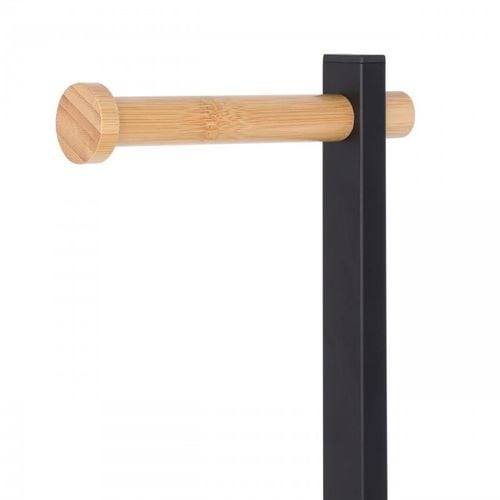 Zestaw łazienkowy czarny kosz na śmieci 3L stojak na papier szczotka WC na Arena.pl