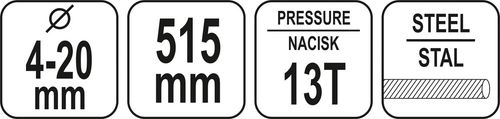 ręczny obcinak hydrauliczny 4-20mm - yt-22872 na Arena.pl