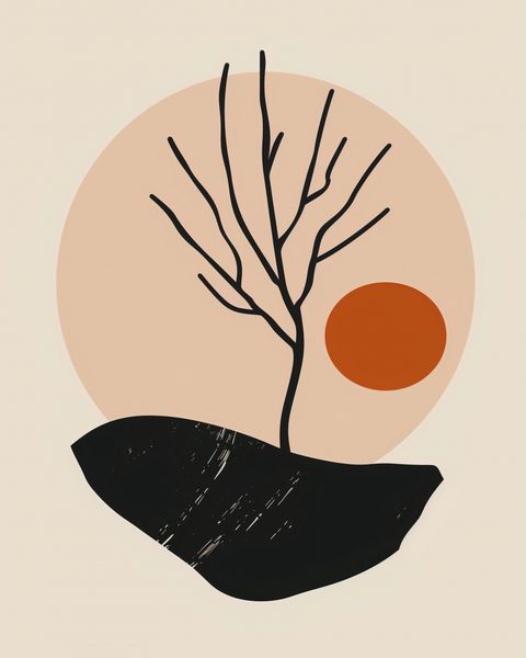 Plakat 40x50cm Nagie Drzewo zdjęcie 1