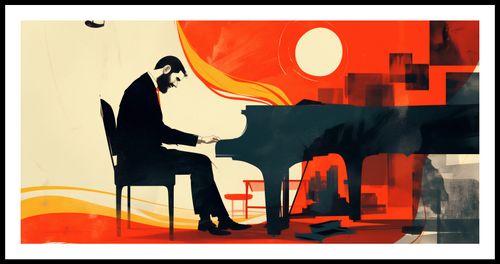 Plakat 91,3x44,5cm Pianista na Arena.pl