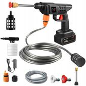 MYJKA CIŚNIENIOWA AKUMULATOROWA OGRODOWA ZESTAW DO MYCIA 2 AKUMULATORY