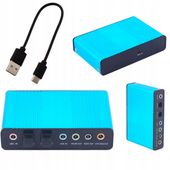 KARTA DŹWIĘKOWA ZEWNĘTRZNA MUZYCZNA USB 7.1 3D SPDIF MINI JACK 3,5MM AK103E