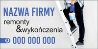 BANER REKLAMOWY OCZKOWANY 200x100 cm RÓŻNE WZORY REMONTY WYKOŃCZENIA