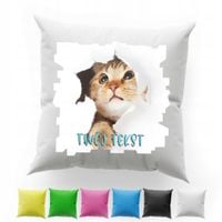 POSZEWKA Z NADRUKIEM BAWEŁNIANA 40x40CM - SŁODKI KOTEK KOT KOTKI KITTEN
