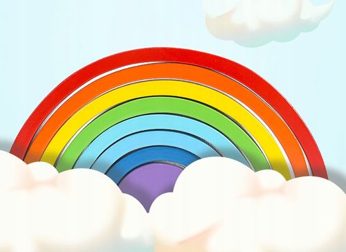 drewniane klocki tęcza jhtoy-318 na Arena.pl