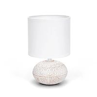 Ceramiczna lampa stołowa z gniazdem E14 do przytulnego oświetlenia