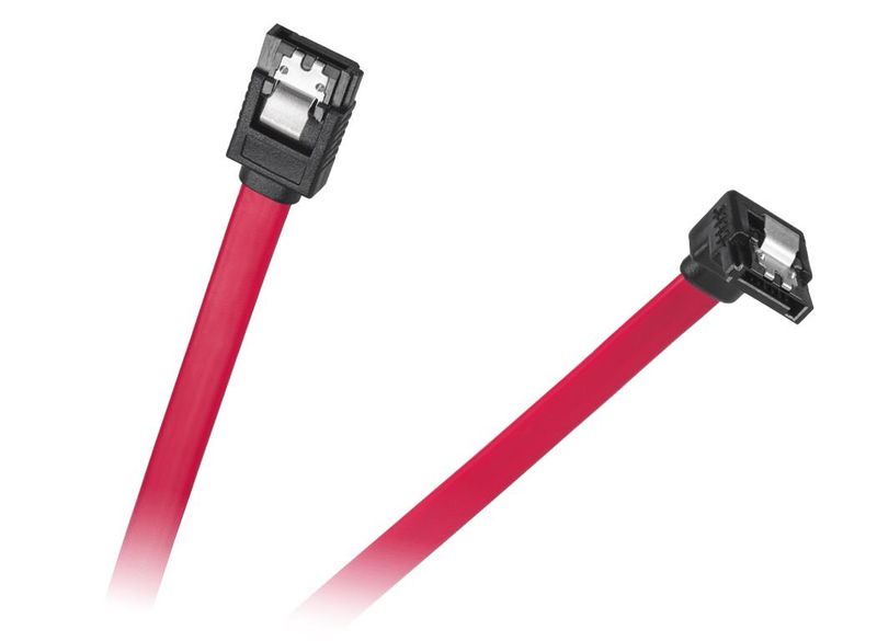 KABEL SATA WTYK PROSTY - WTYK KĄTOWY 0.5M zdjęcie 1